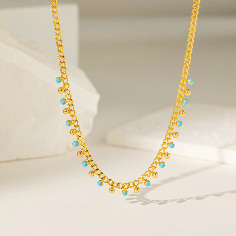 304 Stainless Steel 18K Gold Plated Simple Style Commute Plating Geometric Bracelets Necklace