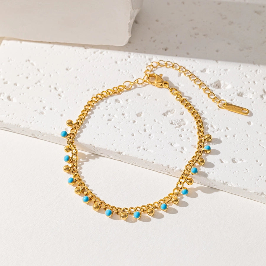 304 Stainless Steel 18K Gold Plated Simple Style Commute Plating Geometric Bracelets Necklace
