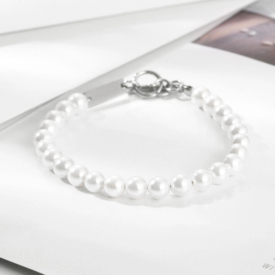 Stainless Steel Elegant Simple Style Solid Color Bracelets