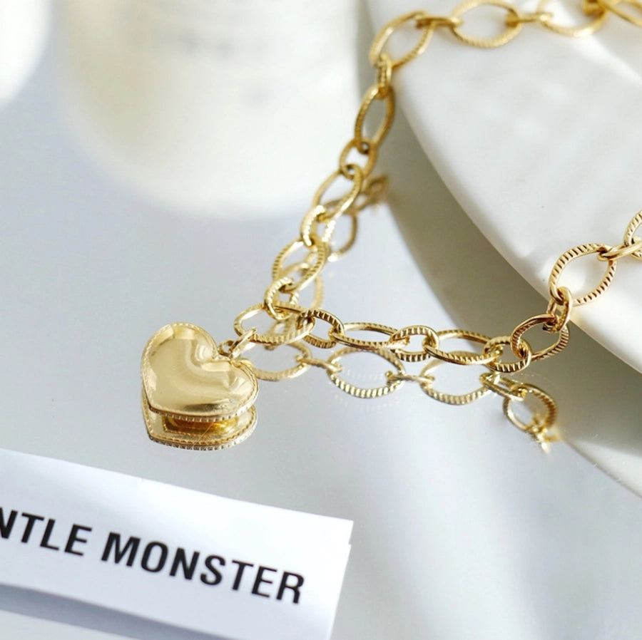 Titanium Steel 18K Gold Plated Simple Style Classic Style Plating Inlay Solid Color Pearl Bracelets