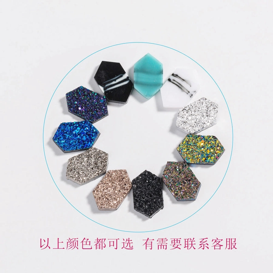 fashion simple multicolor crystal cluster turquoise diamond pendant necklace
