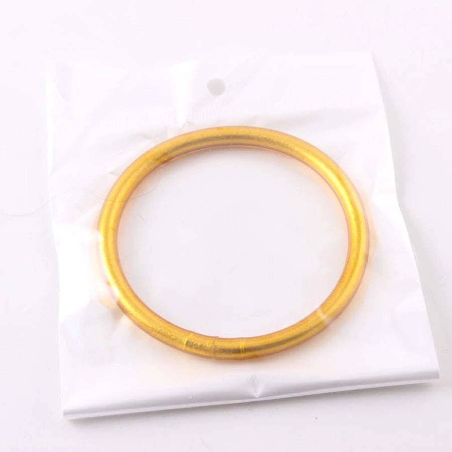 retro round silica gel unisex buddhist bangle