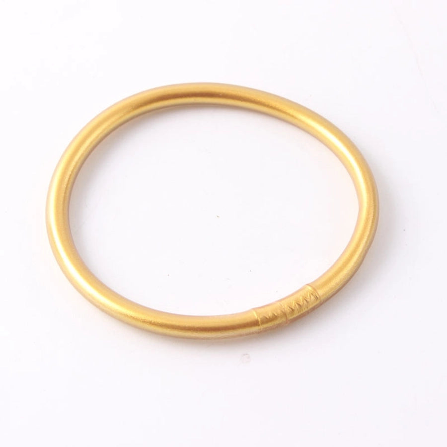 retro round silica gel unisex buddhist bangle