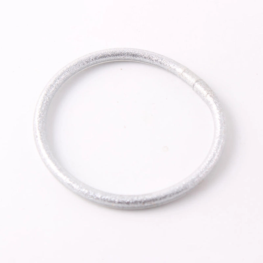 retro round silica gel unisex buddhist bangle