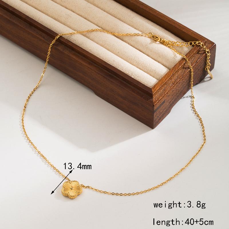 304 Stainless Steel 18K Gold Plated Basic Vintage Style Plating Flower Bracelets Ear Studs Necklace