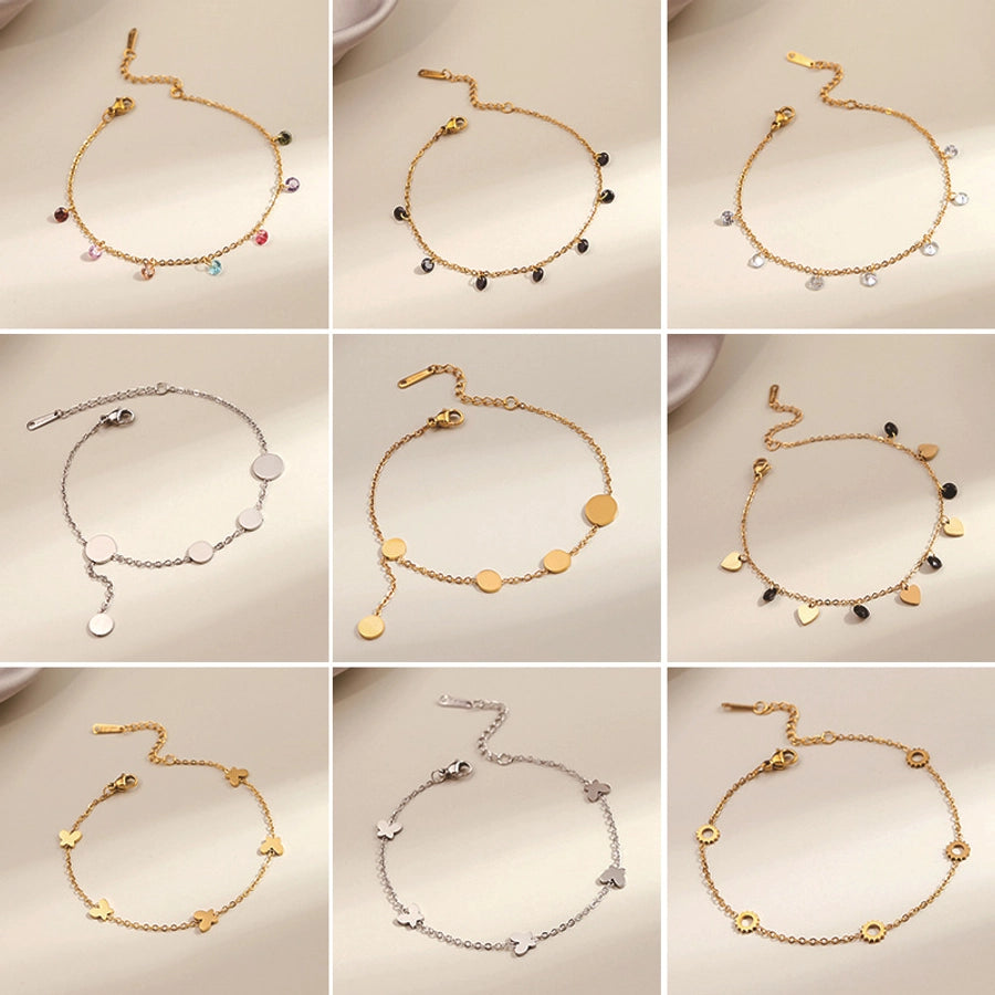sweet flower stainless steel plating bracelets