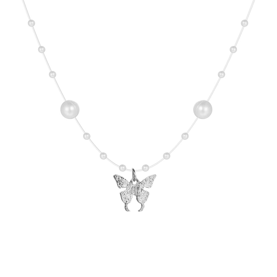 modern style butterfly alloy  pendant necklace