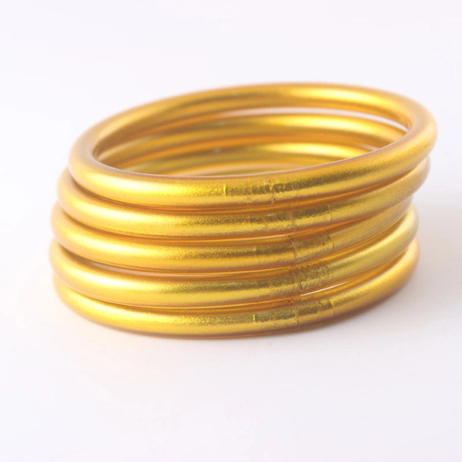 basic classic style round silica gel women's buddhist bangle